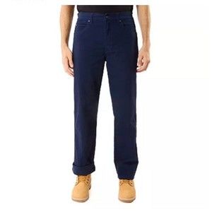 Smith's Workwear Stretch Fleece-Lined Canvas 5-Pocket Pants
